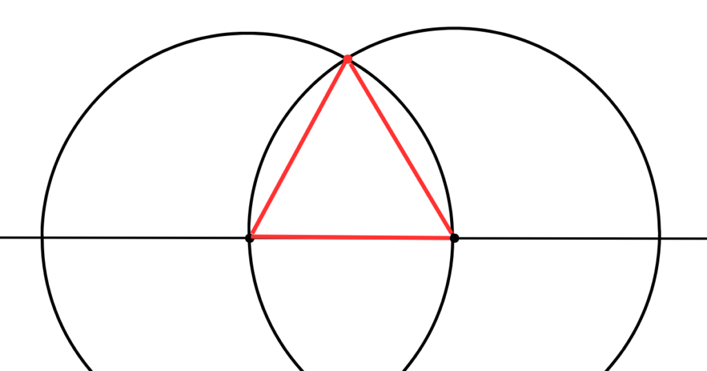 三角形　円